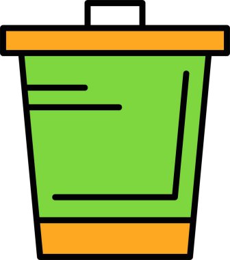 Çöp Ağı simgesi, basit illüstrasyon