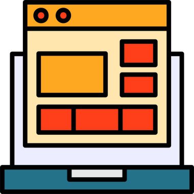 Web sitesi web simgesi basit illüstrasyon 