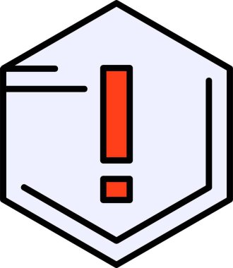 Uyarı web simgesi basit illüstrasyon