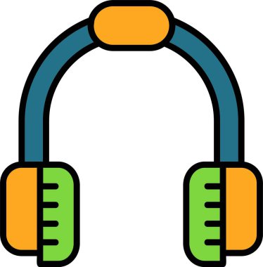 Kulaklık. Web simgesi basit tasarım