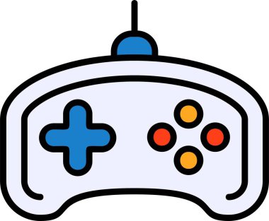 Video oyunu denetleyici simgesi, vektör illüstrasyonu