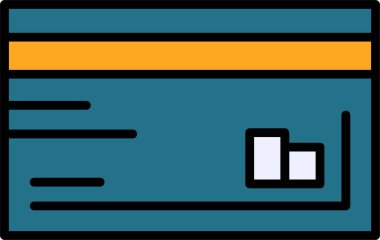 Kredi kartı simgesi, vektör illüstrasyonu