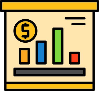 iş analizi grafik renk ana hatları vektörü