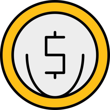  USD Dolar simge vektör illüstrasyonu