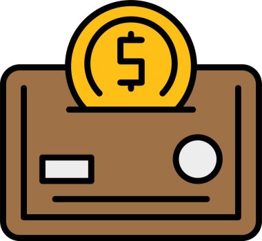 cüzdan web simgesi basit illüstrasyon