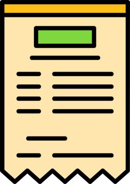  Fatura web simgesi basit illüstrasyon