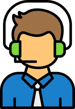 çağrı merkezi simgesi, vektör illüstrasyonu