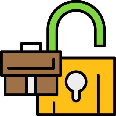 Web simgesinin kilidini aç basit illüstrasyon