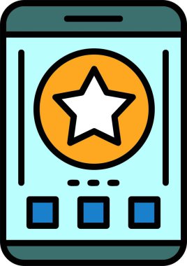 yıldız web simgesi, vektör çizim