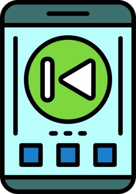 Geriye dönük ağ simgesini basit illüstrasyonla atla