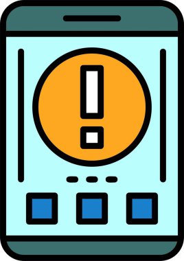 Uyarı web simgesi basit illüstrasyon