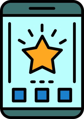 yıldız web simgesi basit vektörü