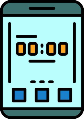 Saat. Web simgesi basit illüstrasyon 