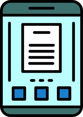 belge web simgesi, vektör illüstrasyonu  