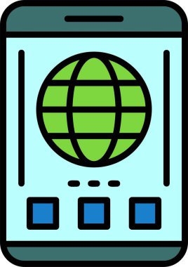 dünya web simgesi vektör illüstrasyonuName