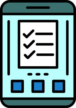 Kontrol listesi. Web simgesi basit illüstrasyon 