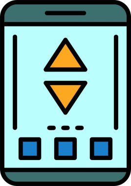 cep telefonu simgesi renk dış hat vektörü