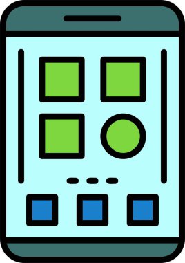 Bir hesap makinesi simgesinin vektör illüstrasyonu