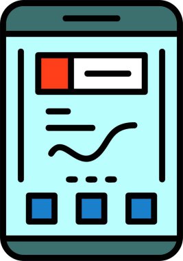 Grafikli analitik simgesi, vektör illüstrasyonu basit tasarım