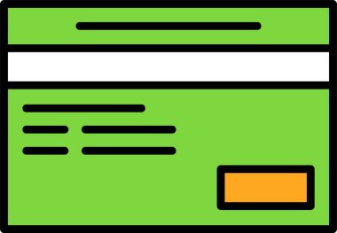 Kredi kartı simgesi, vektör illüstrasyonu