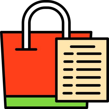 Alışveriş Listesi simgesi, vektör illüstrasyonu basit tasarım 