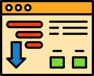 Web tasarım arayüzü simgesi - taslak biçimi