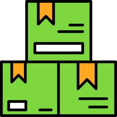 kutu teslim paketi simgesi Doldurulmuş dış hat biçimi