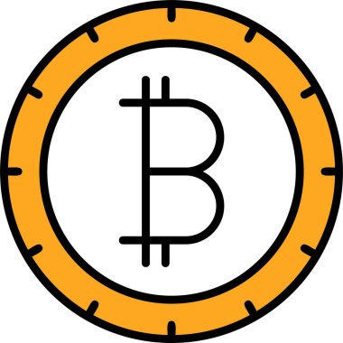 Bitcoin simgesi, basit vektör illüstrasyonu