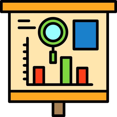 Grafik istatistikleri. Basit web illüstrasyonu