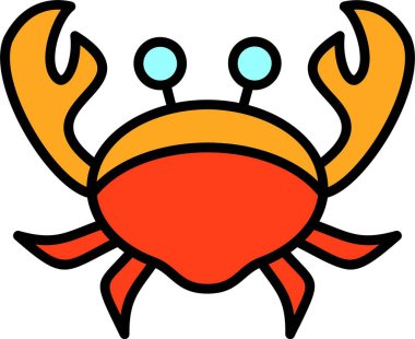 Hayvan Yengeci simgesi, vektör illüstrasyonu