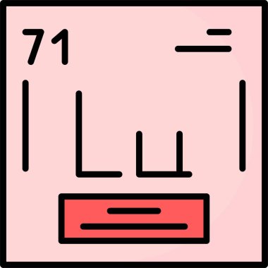 Lutetium web simgesi vektör illüstrasyonu
