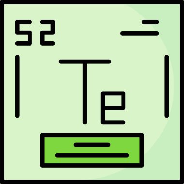 Tellurium web simgesi vektör illüstrasyonu