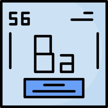 Baryum web simgesi vektör illüstrasyonu