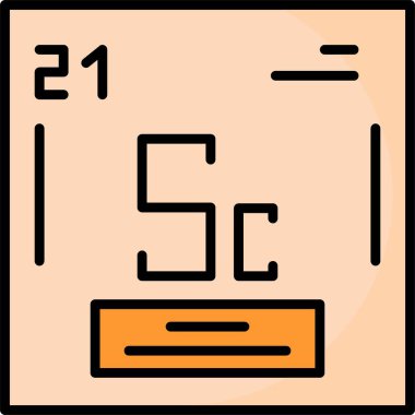Scandium web simgesi vektör illüstrasyonu