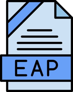 EAP file format, web icon, vector illustration clipart