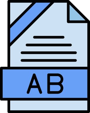 AB dosya biçimi, web simgesi, vektör illüstrasyonu