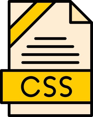 Css dosya biçimi, web simgesi, vektör illüstrasyonu