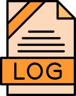 LOG dosya biçimi, web simgesi, vektör illüstrasyonu