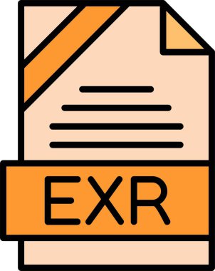 EXR file format, web icon, vector illustration clipart