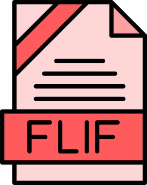 FLIF dosya biçimi, web simgesi, vektör illüstrasyonu