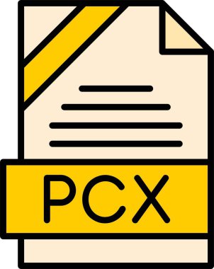 PCX file format, web icon, vector illustration clipart