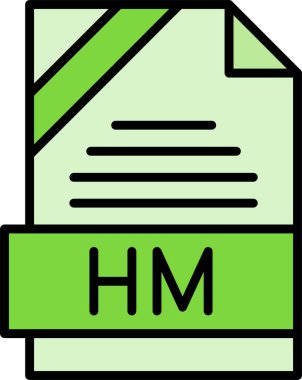 HM dosya biçimi, web simgesi, vektör illüstrasyonu