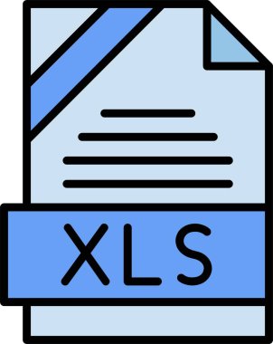 XLS dosya biçimi, web simgesi, vektör illüstrasyonu
