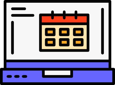 Takvim web simgesi, vektör çizim 