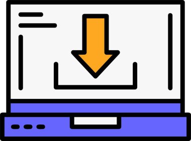 Düğme Web simgesi basit illüstrasyonunu indir