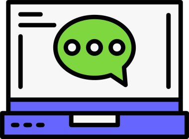 Yorum web simgesi basit illüstrasyon