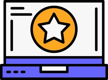 yıldız web simgesi, vektör çizim