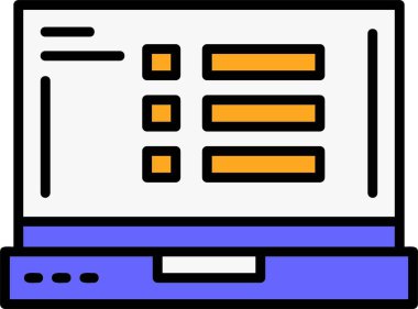 menü web simgesi basit illüstrasyon