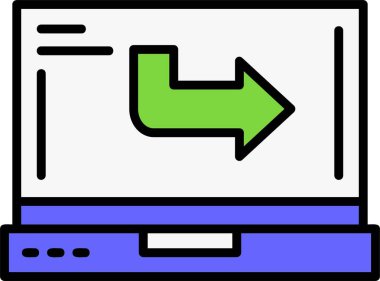 Web simgesini basit bir illüstrasyonla gönder
