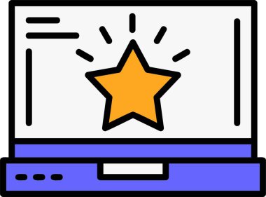 dizüstü bilgisayar simgesi, vektör illüstrasyonu